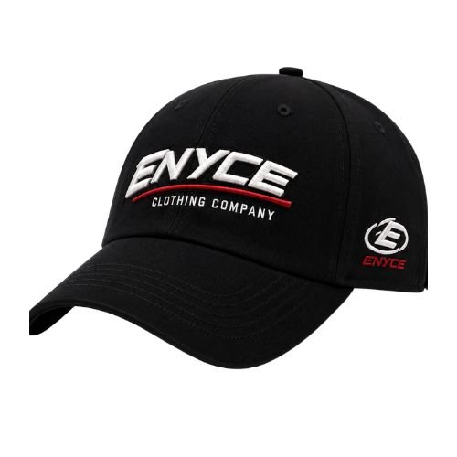 Enyce Black Cap Enyce Black Cap front view showcasing a sleek black design for modern streetwear outfits