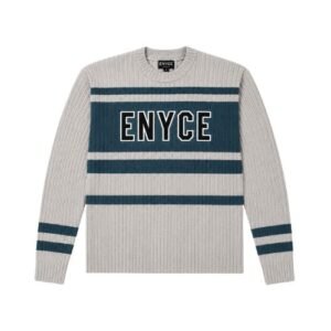 Enyce Light Gray Sweatshirt front view with a clean modern streetwear design