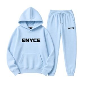 Enyce Sky Blue Tracksuit front view in a stylish sky blue color for modern streetwear